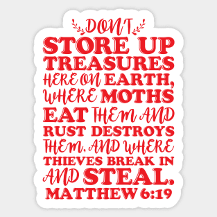 Matthew 6:19 Sticker